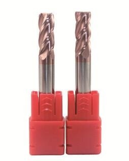 Indexable Corner Radius End Mill Cutter HRC50 4 Flutes